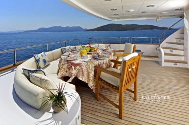 O'Rion Super Yacht for charter in Greece and Mediterranean. Morot Yacht charter in Greece. Saltwater Yachts