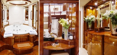 Dream B luxury motor yacht for charter in Greece and Mediterannean. Saltwater Yachts