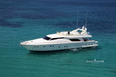 Kentavros II Ferretti Motor Yacht for Charter in Greece and Mediterannean. Saltwater Yachts