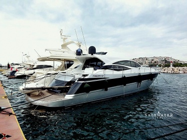 Pershing 62 used motor yacht for sale in Greece. Saltwater Yachts