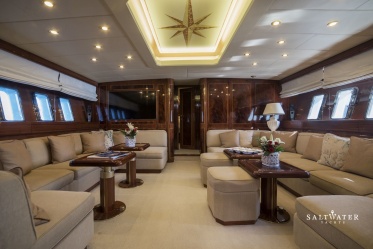 MY Angelina Mangusta 80 for charter in Greece. Saltwater Yachts