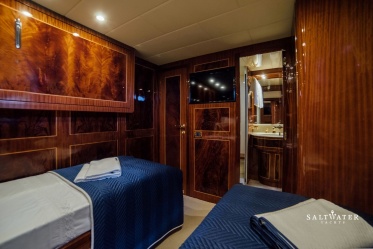 MY Angelina Mangusta 80 for charter in Greece. Saltwater Yachts